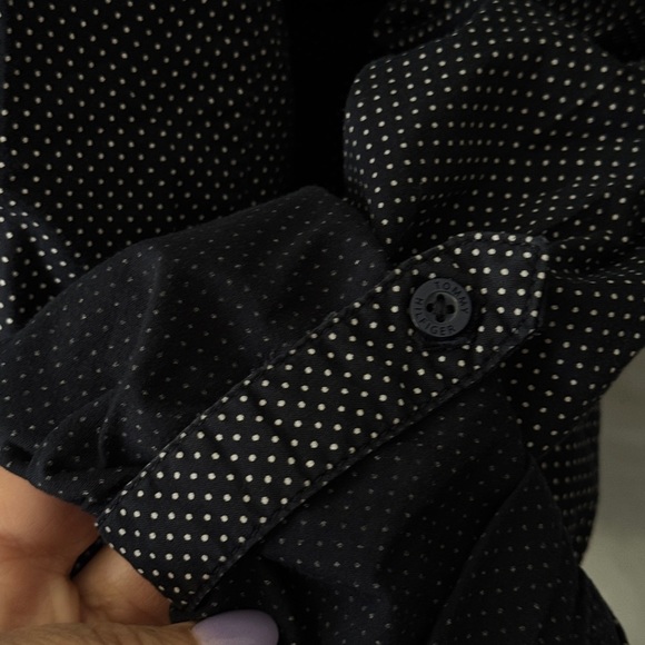Women’s mini dot print Black Button-Up Shirt size 3X pocket Tommy Hilfiger nice - Picture 5 of 9